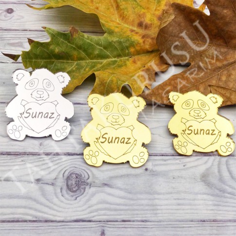 Pleksi ayna lazer kesim Ayıcık